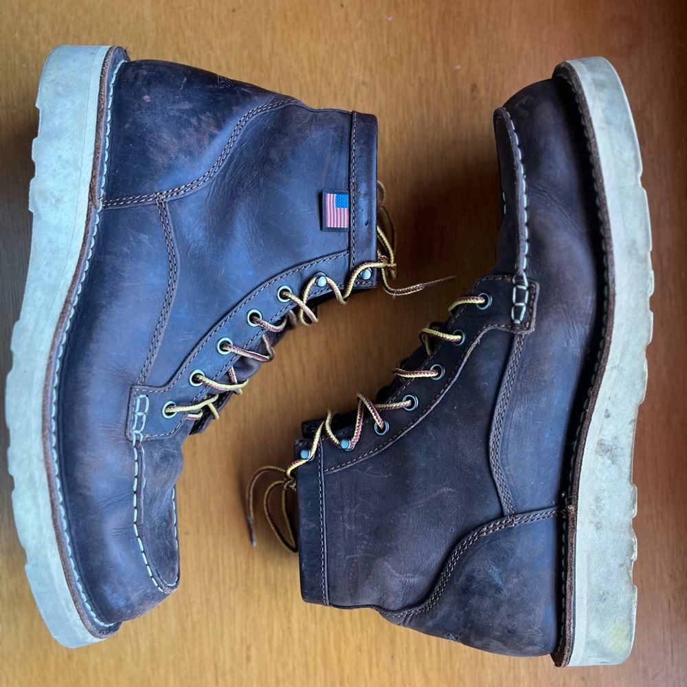 Danner Bull Run Moc Toe 6” Brown Leather Workboots Men’s US 11.5